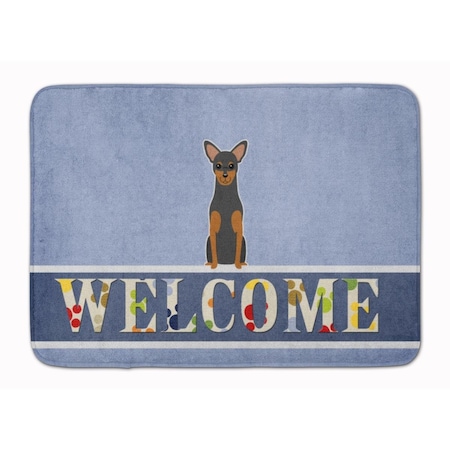 Carolines Treasures Manchester Terrier Welcome Machine Washable Memory Foam Mat BB5609RUG